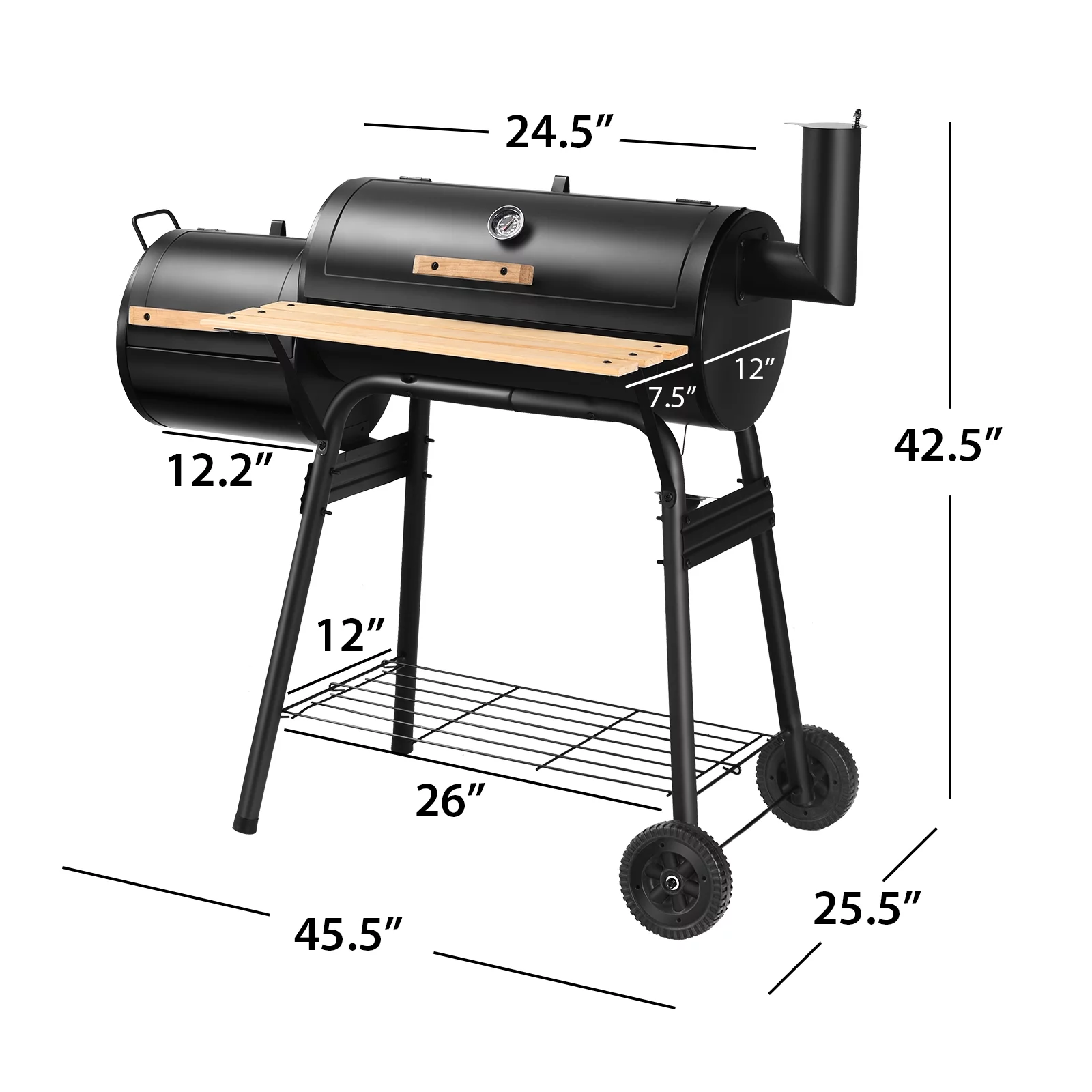 Topbuy BBQ Grill Charcoal Barbecue Meat Smoker Backyard Camping - Cheap Fitting