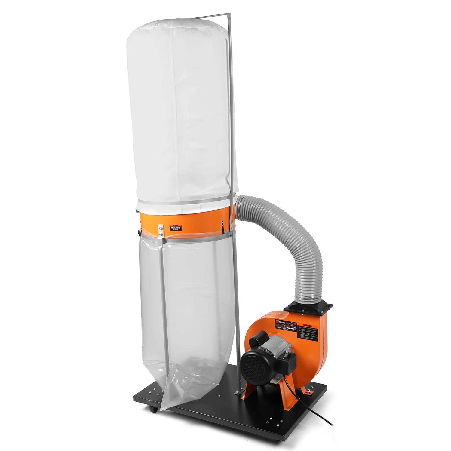 WEN 1,300 CFM 14 Amp 50 Gal. 5 Mic Woodworking Dust Collector with Collection Bag and Mobile Base - Cheap Fitting
