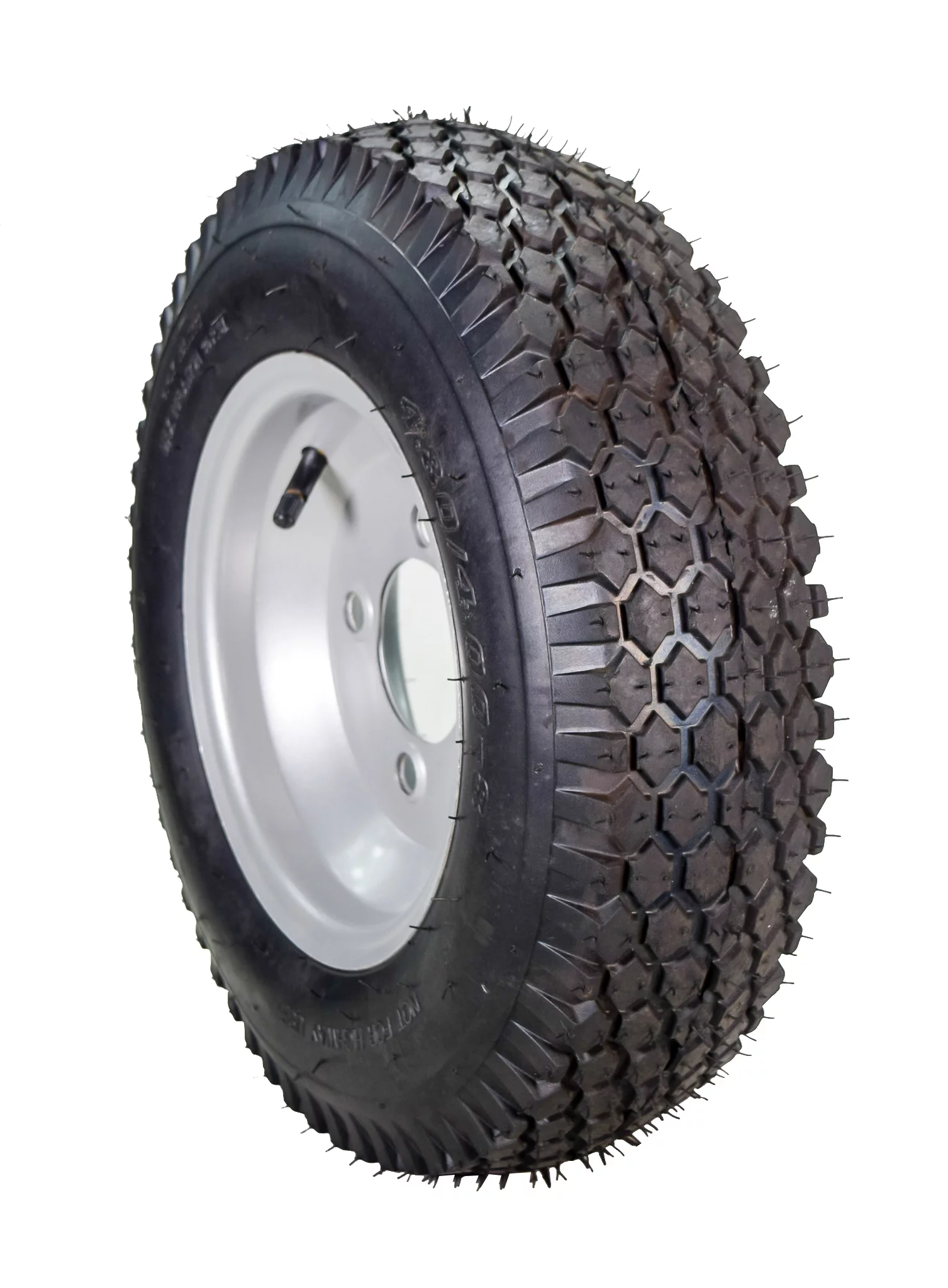MASSFX 4.80/4.00-8 4 Ply Pre-Mounted 4x4 Bolt Tubeless Trailer Tire (Two Pack) - Cheap Fitting