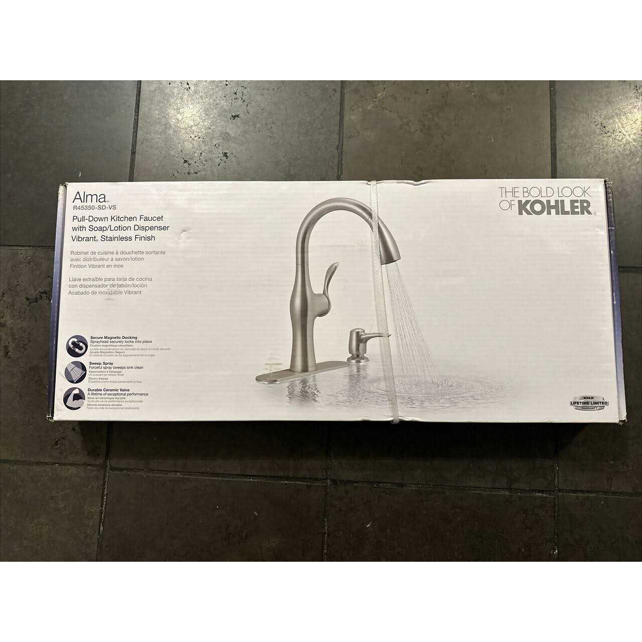 Kohler R45350-SD-VS Alma Pull-Down Kitchen Faucet with soap/lotion - Cheap Fitting