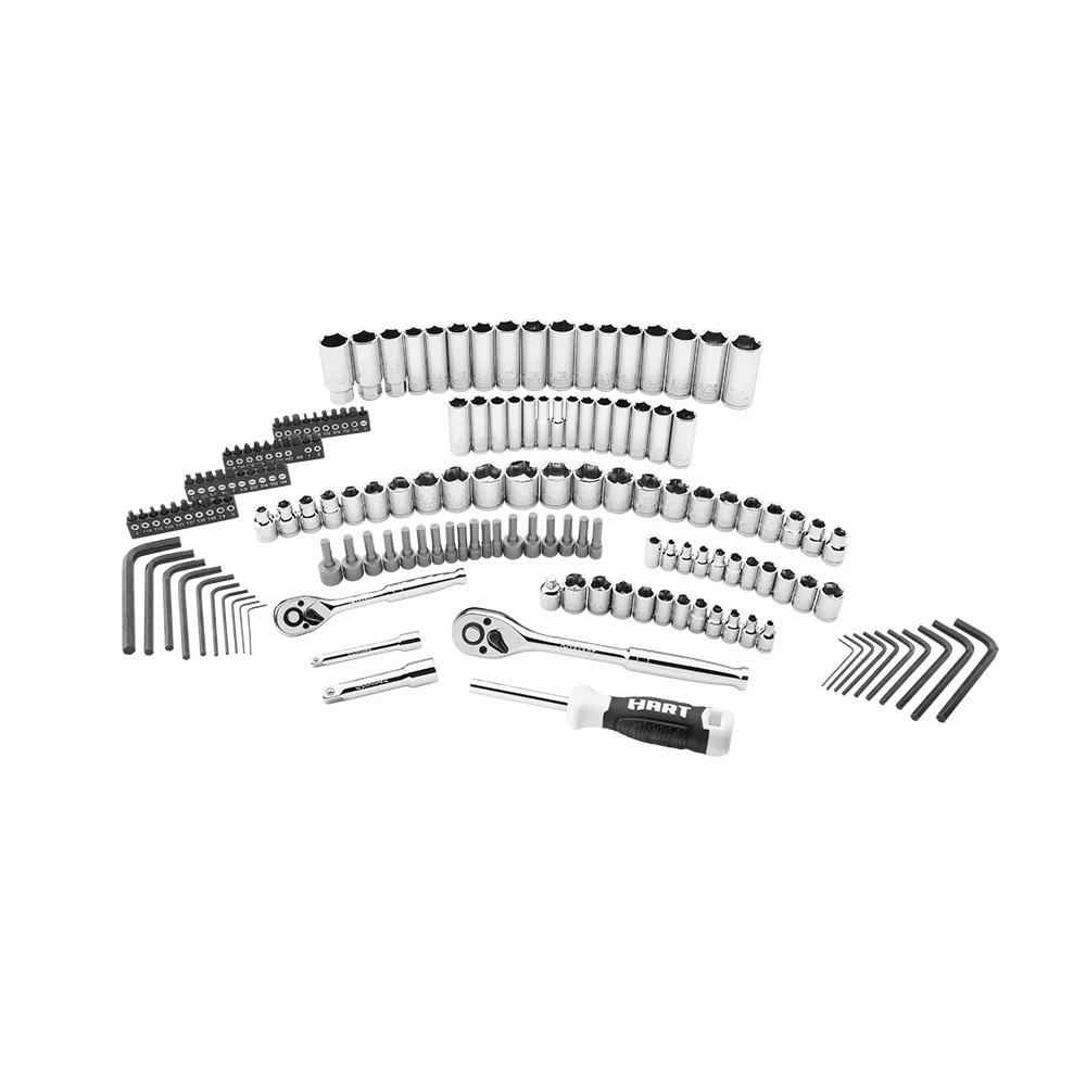 HART Multiple Drive 160-Piece Mechanics Tool Set, Chrome Finish - Cheap Fitting
