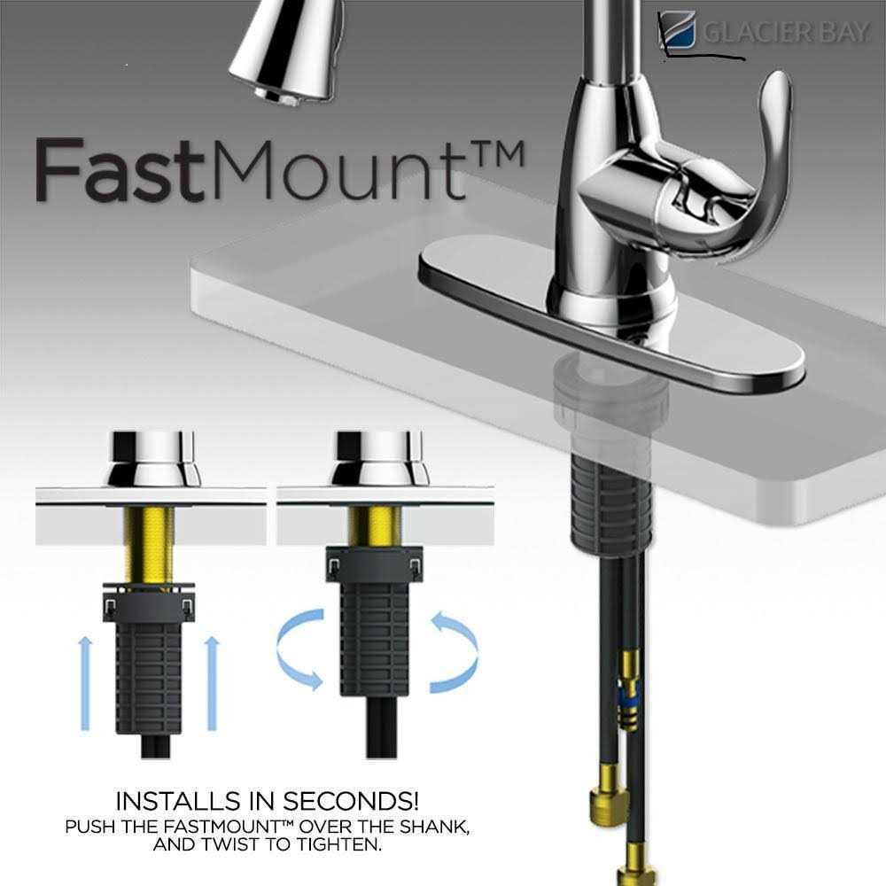 Glacier Bay McKenna Single-Handle Pull Down Sprayer Kitchen Faucet - Cheap Fitting