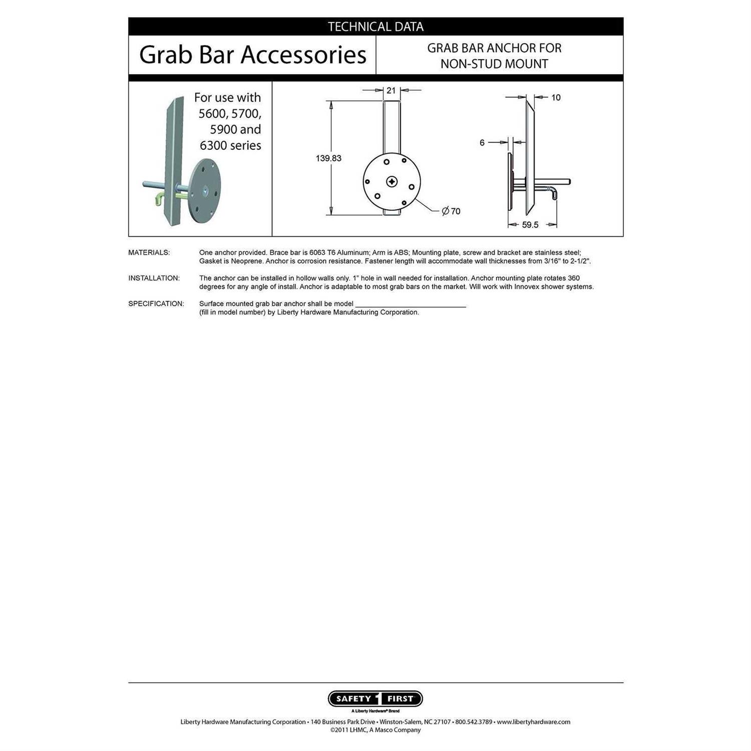 Delta DF549 Grab Bar Anchor - Cheap Fitting