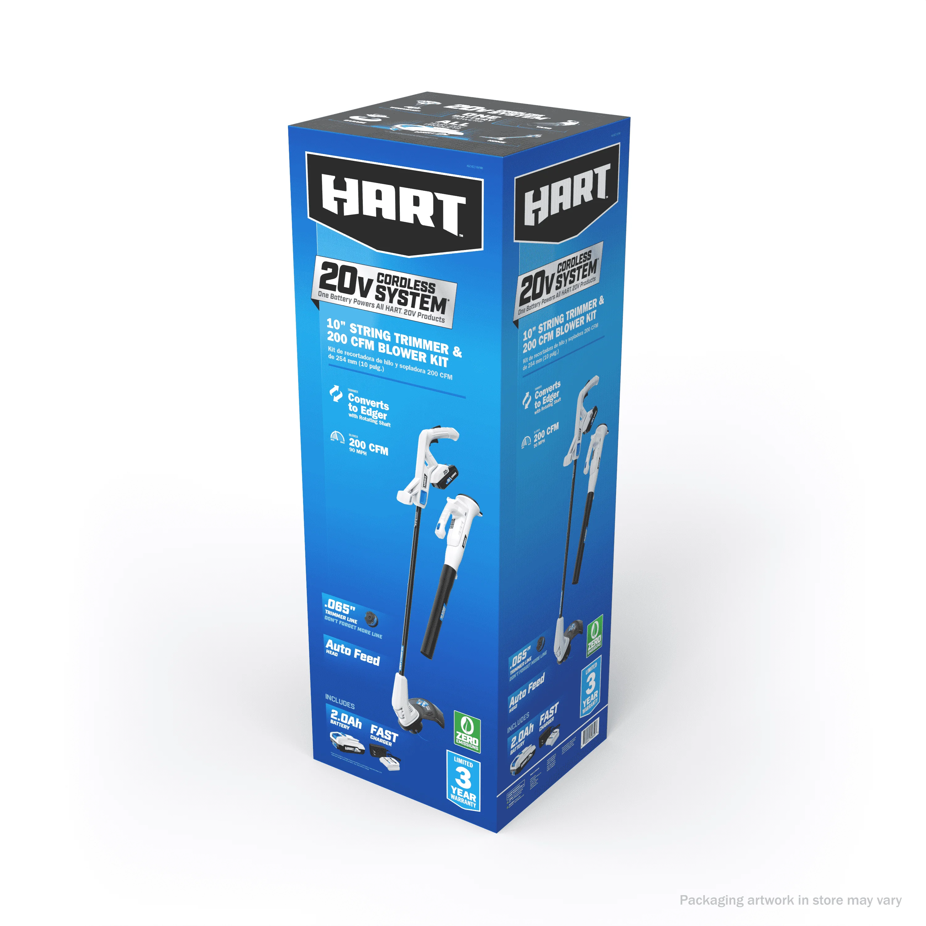 HART 20-Volt 10-inch String Trimmer/Bazooka Leaf Blower Combo Kit, (1) 2.0Ah Lithium-Ion Battery - Cheap Fitting