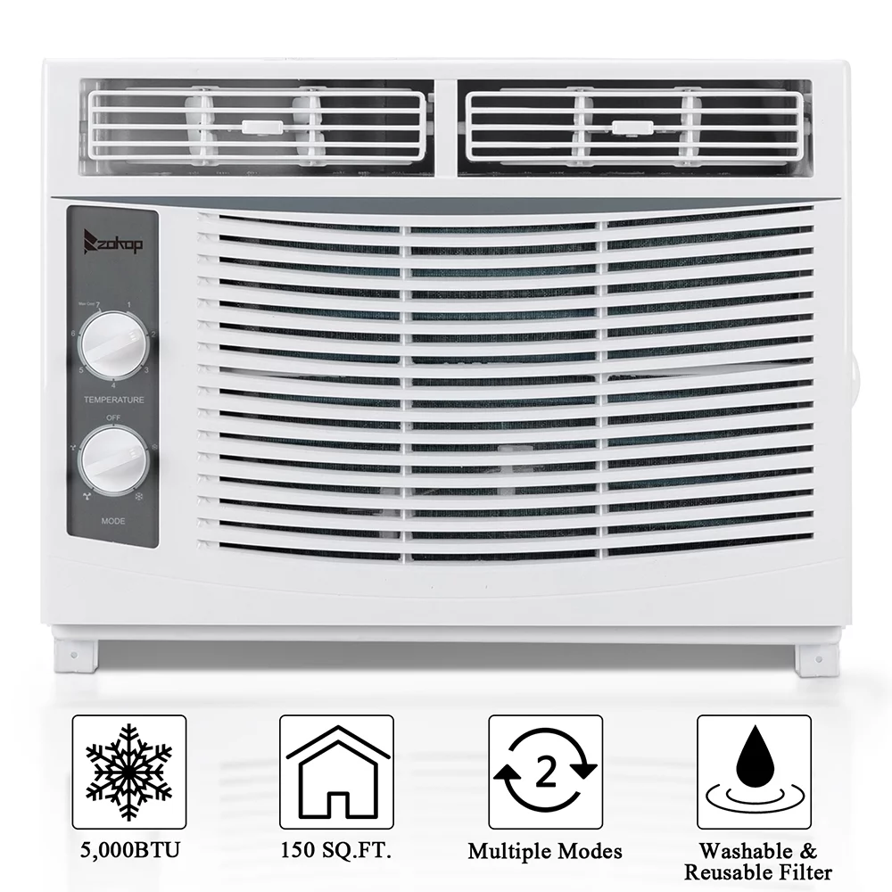 ZOKOP 5000BTU WAC-5000 115V 450W Air Conditioner White ABS Window Type Refrigeration/Fan/Dehumidification - Cheap Fitting