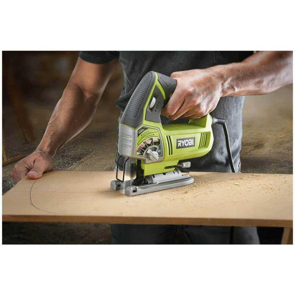RYOBI 4.8 Amp Corded Variable Speed Orbital Jig Saw with All Purpose Jig Saw Blade Set - Cheap Fitting