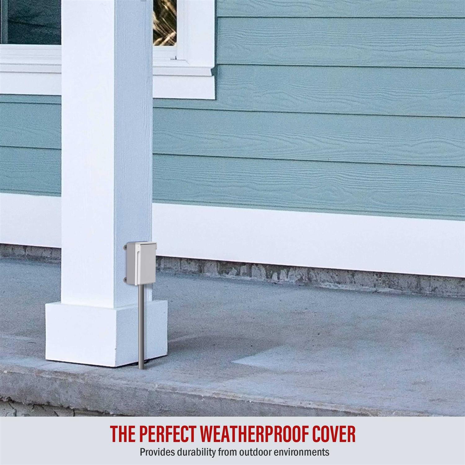 Enerlites Vertical Duplex Weatherproof Wall Plate Outdoor Electrical Outlet Cover 8821-WPV-W - Cheap Fitting