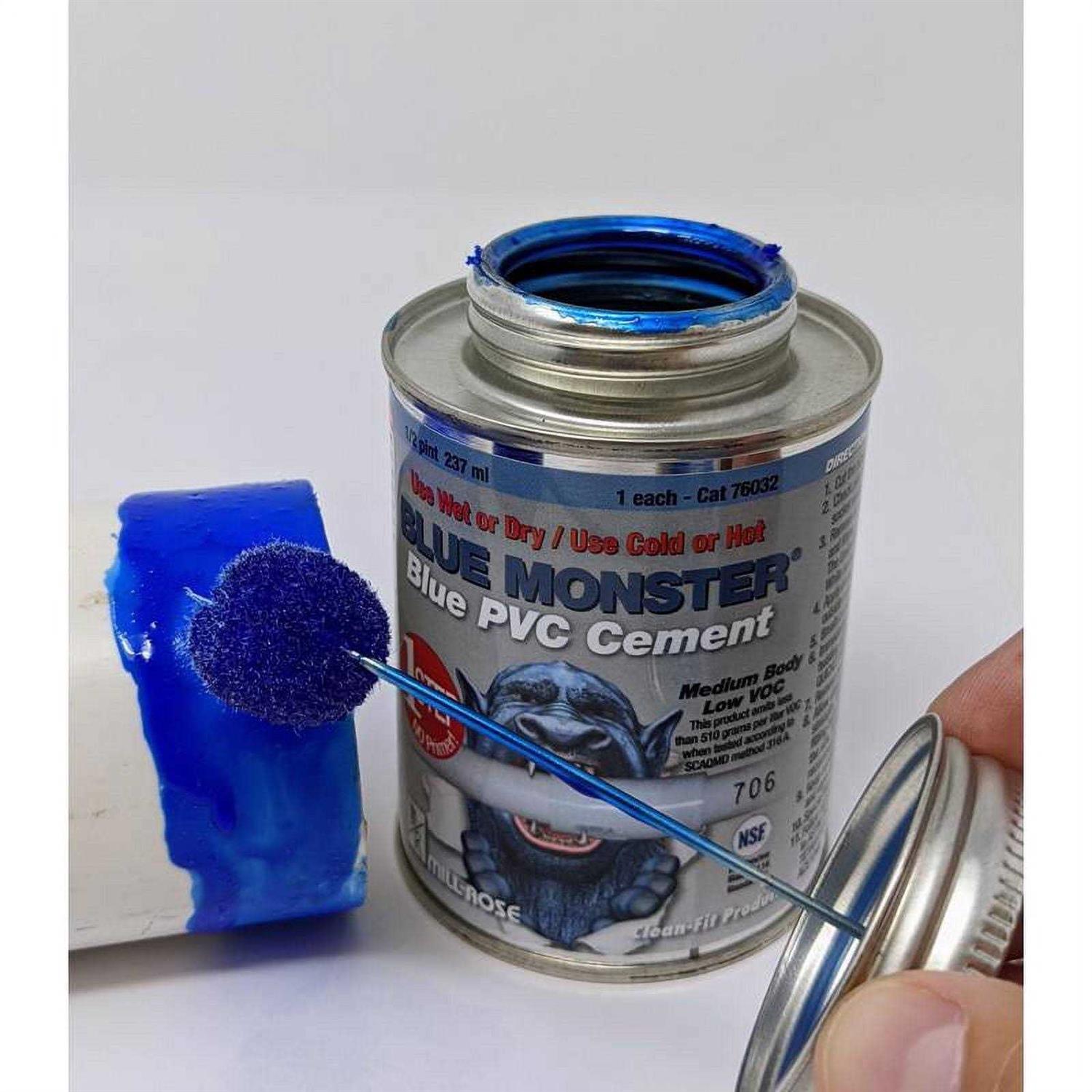 Blue Monster 8 oz. 1 Step PVC Cement - Cheap Fitting
