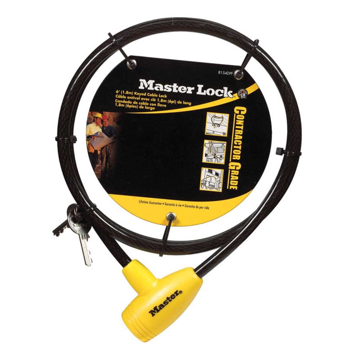 Master Lock 8154DPF Keyed Cable Lock - Cheap Fitting