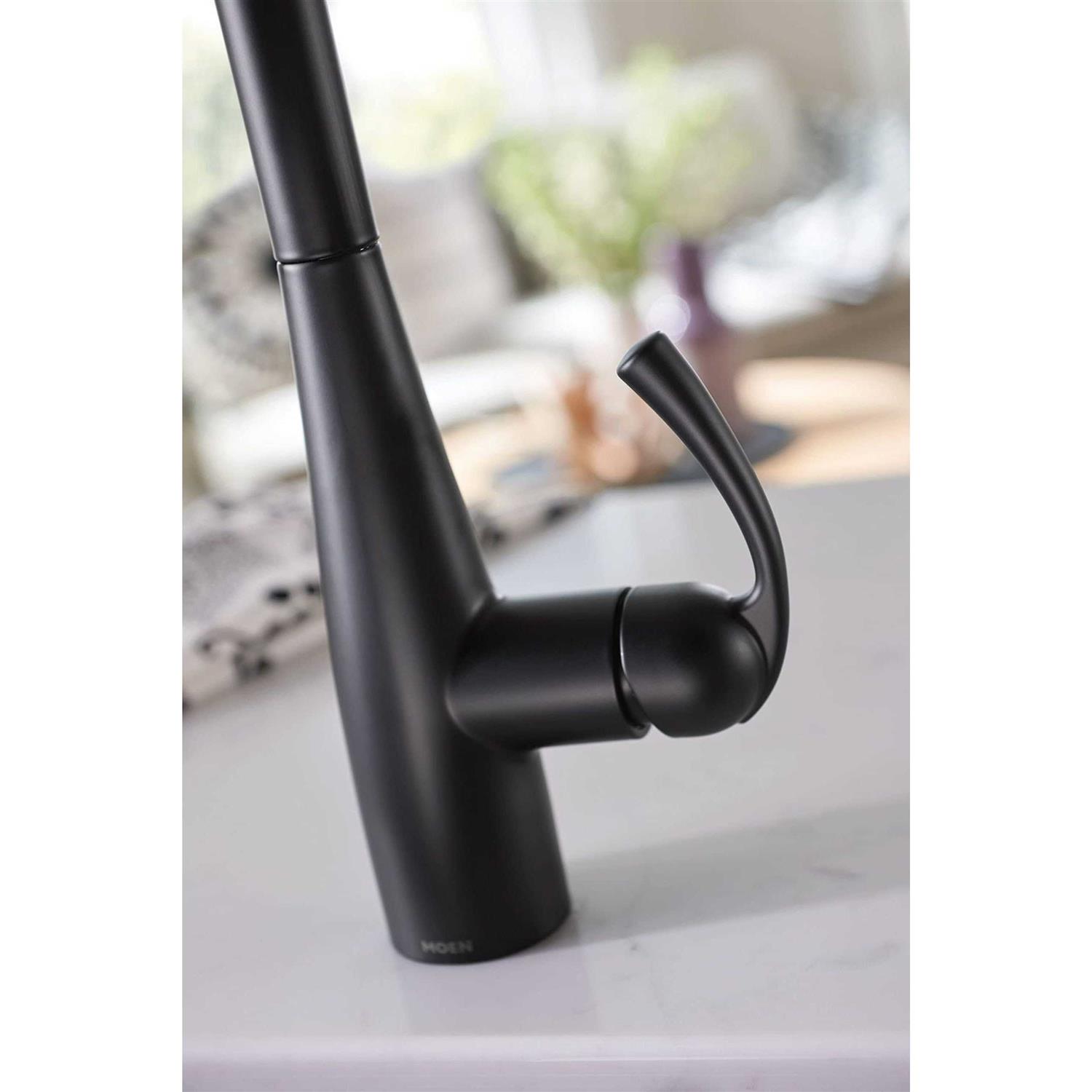 Moen Essie Single Handle Pull Down Sprayer Kitchen Faucet with Reflex - Cheap Fitting
