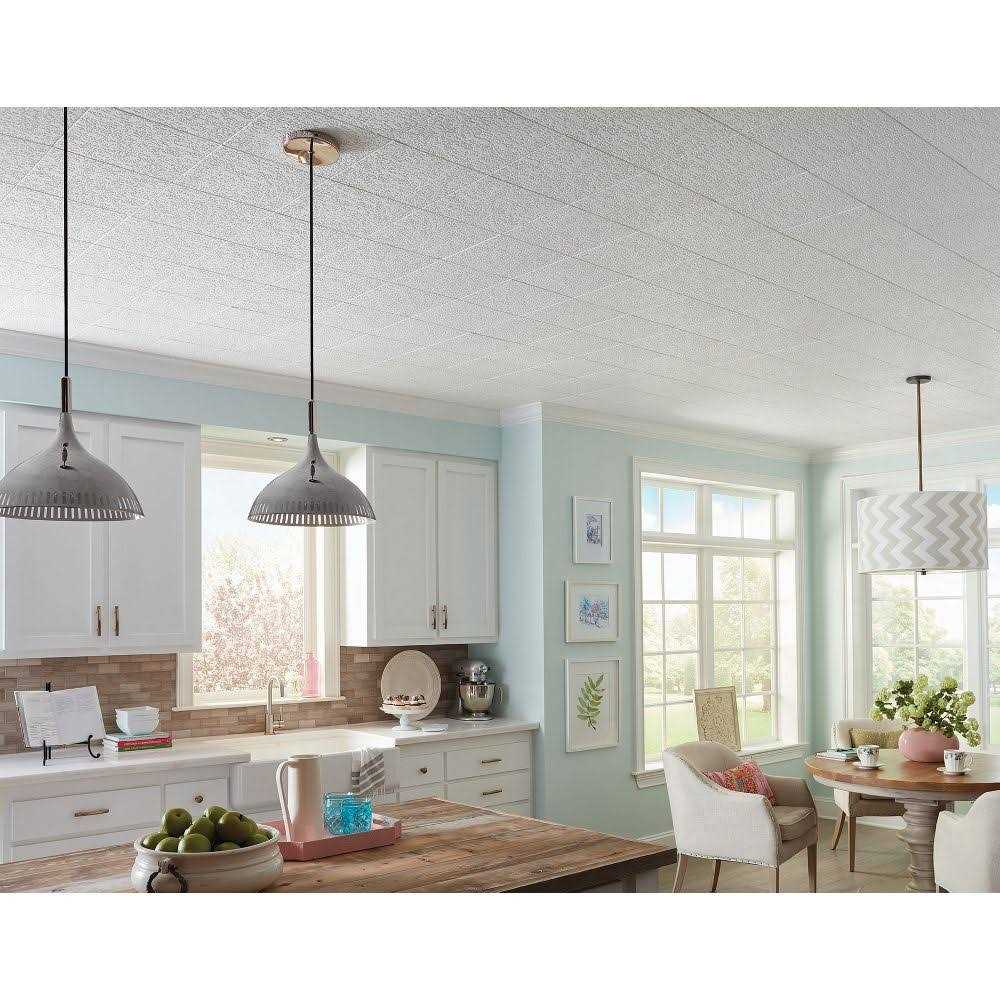 Armstrong Ceilings 12-in x 12-in Impression White Mineral Fiber Surface-mount Ceiling Tile - Cheap Fitting