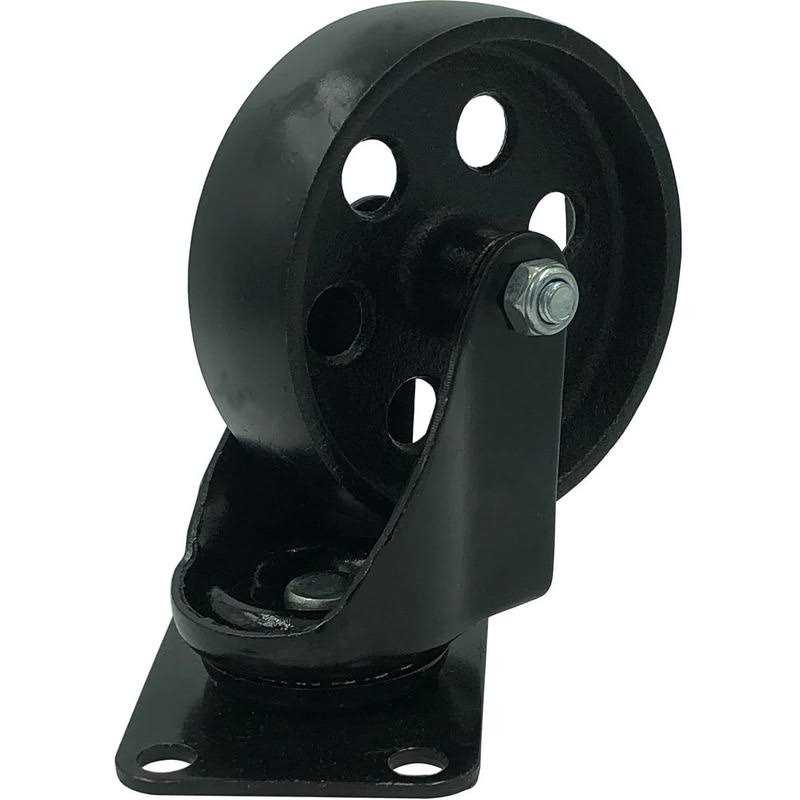 Factorduty 4 All Black Metal Swivel Plate Caster Wheels w/Brake Lock Heavy Duty High-Gauge Steel - Cheap Fitting