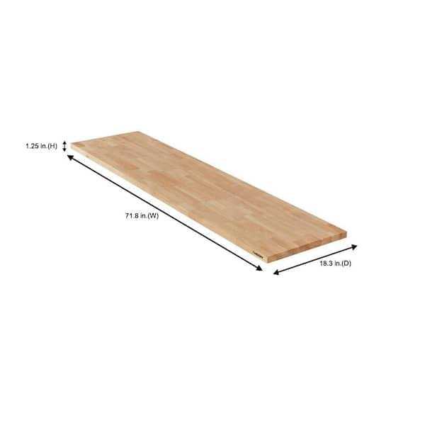 Husky 72 in. Solid Wood Work Surface for Regular Duty Welded Steel Garage Storage System - Cheap Fitting
