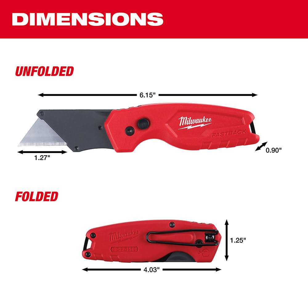 Milwaukee 48-22-1503 FASTBACK Folding Utility Knife Set - Cheap Fitting
