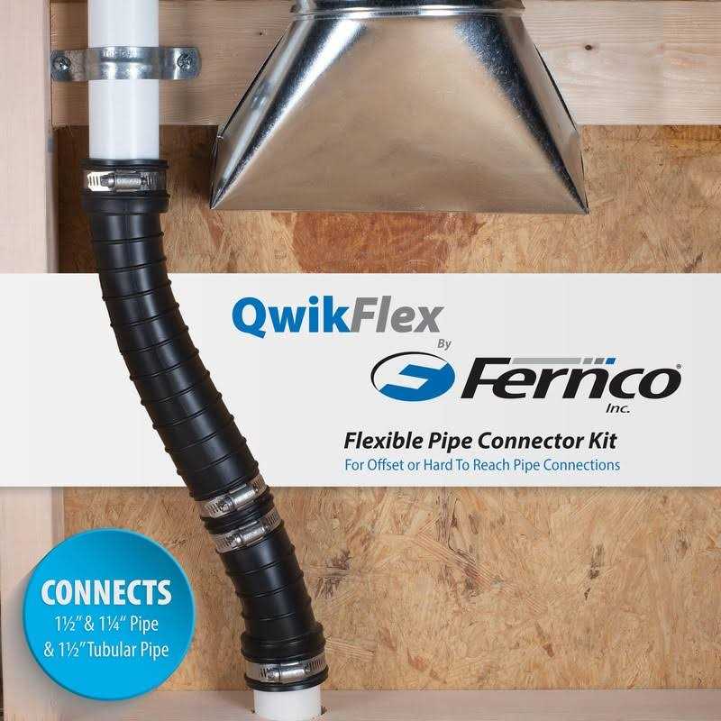 Fernco QwikFlex Flexible Pipe Connector Kit for Offset or Hard To Reach 1-1/2-in. SCH40 PVC DWV Connections - Cheap Fitting