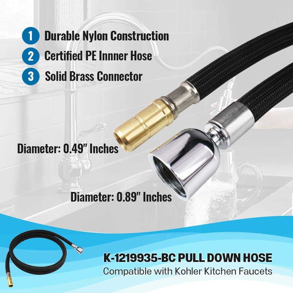 Classicosy Kohler Kitchen Faucet Parts Replacement ​ K-1304674-BC Faucet to Hose Adapter extender - Cheap Fitting