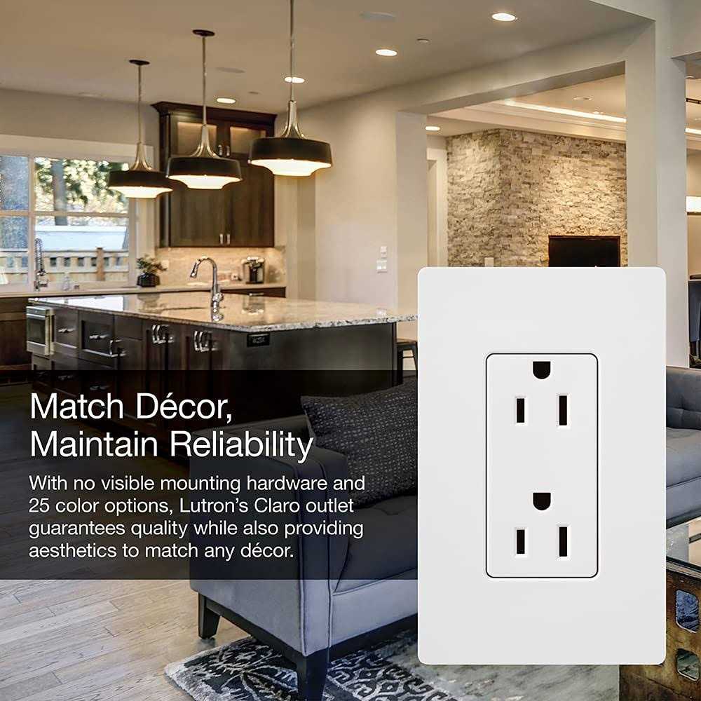 Lutron CAR-15-WH Claro Receptacle - Cheap Fitting