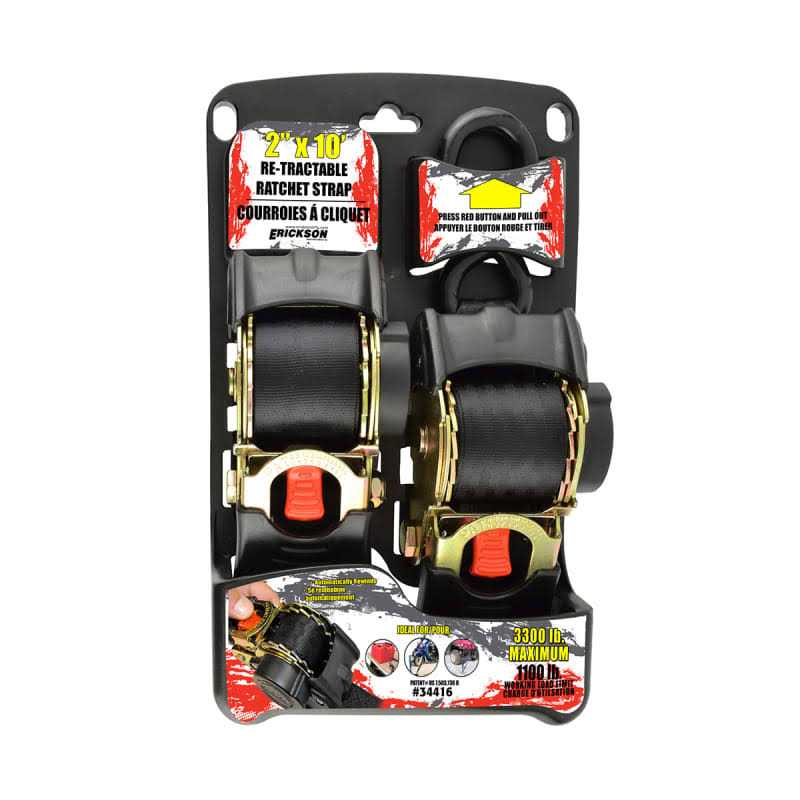 Erickson 34416 Retractable Tie Down Strap - Cheap Fitting