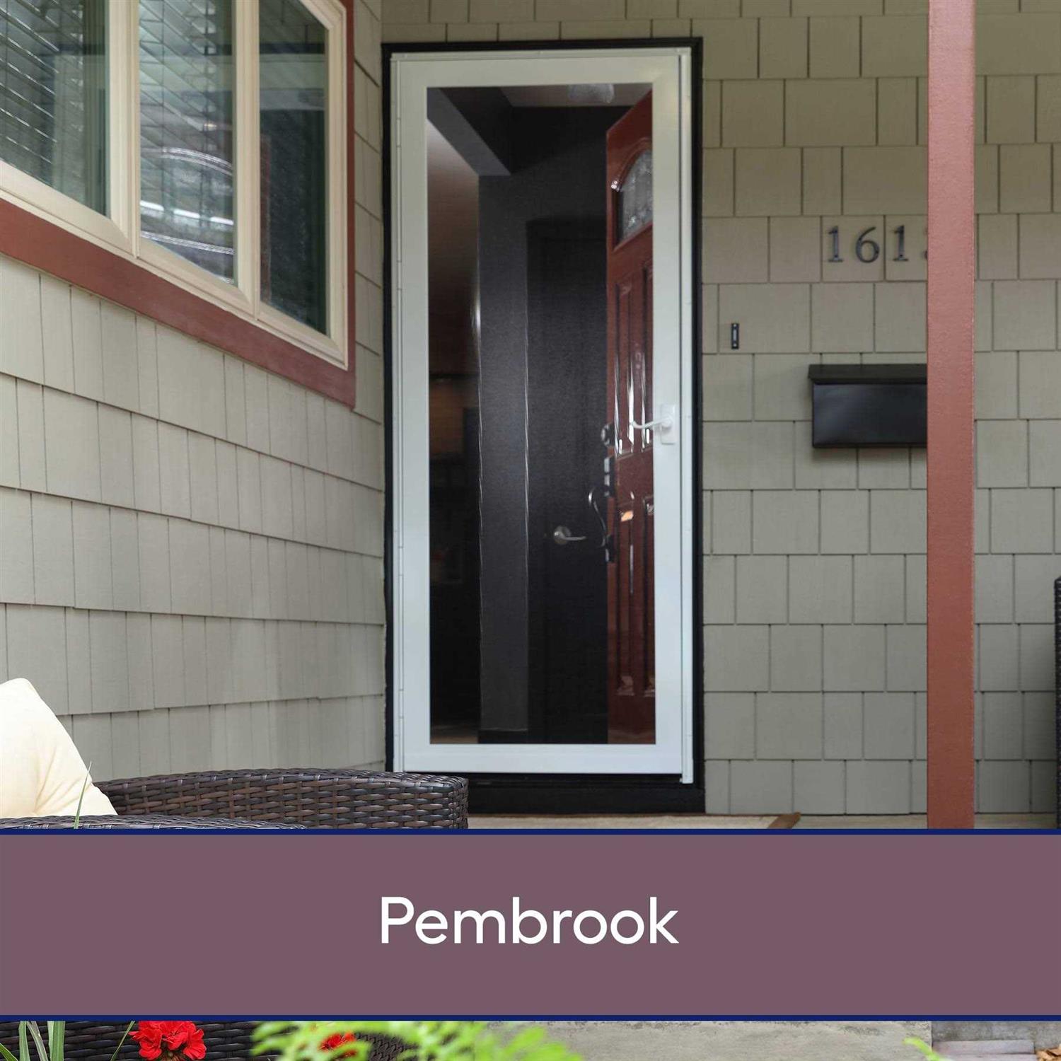 Larson 81 in. H x White Aluminum Screen Door - Cheap Fitting