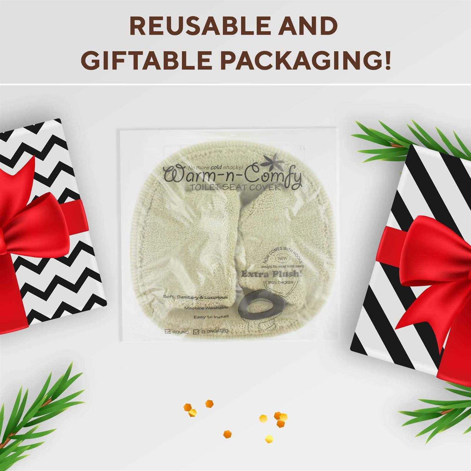 Warm-n-comfy Soft Fabric Toilet Seat Cover - Cheap Fitting