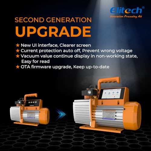 Elitech 12 Cfm Vacuum Pump 110v Intelligent Hvac Vacuum Pump 2 Stage App Control Touch Screen Detect Leakage Level - Cheap Fitting