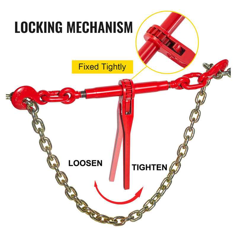 VEVOR Chain Binder 3/8in Ratchet Load Binder 6600lbs Capacity - Cheap Fitting
