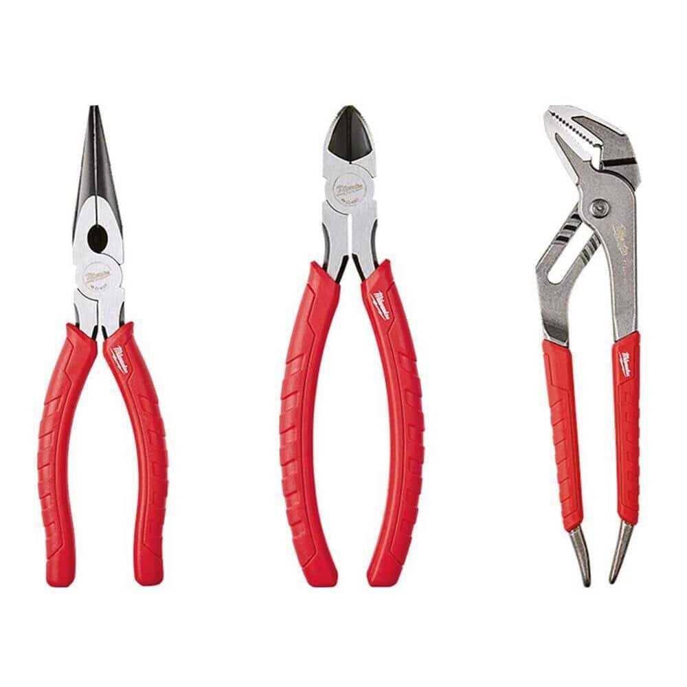 Milwaukee 3/8 in. Drive SAE/Metric Ratchet and Socket Mechanics Tool Set with Pliers Kit and Screwdriver Set - Cheap Fitting