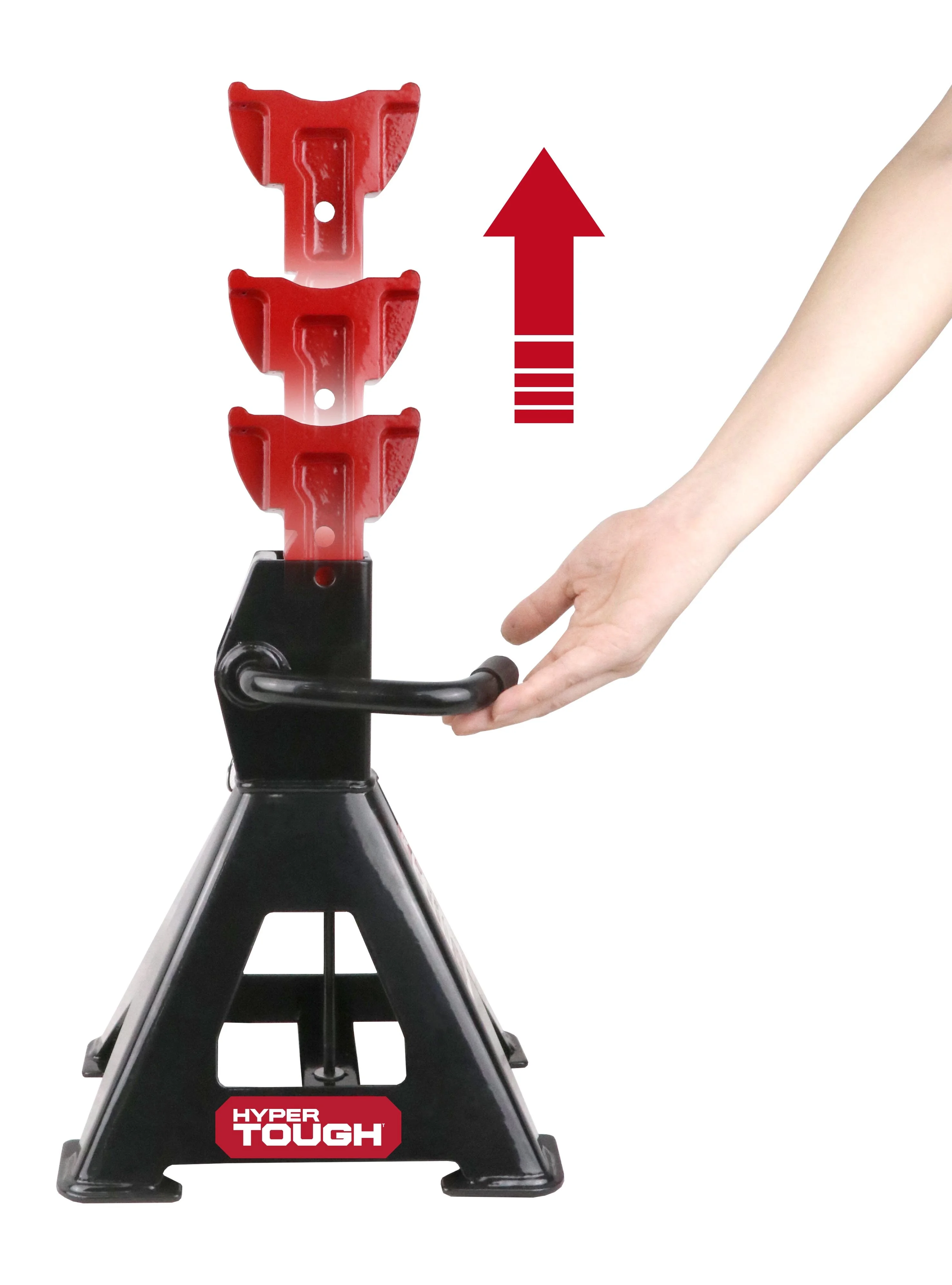 Hyper Tough TH54006D 4Ton Capacity Steel Quick Lift Jack Stands, Lifting Range 13-7/16