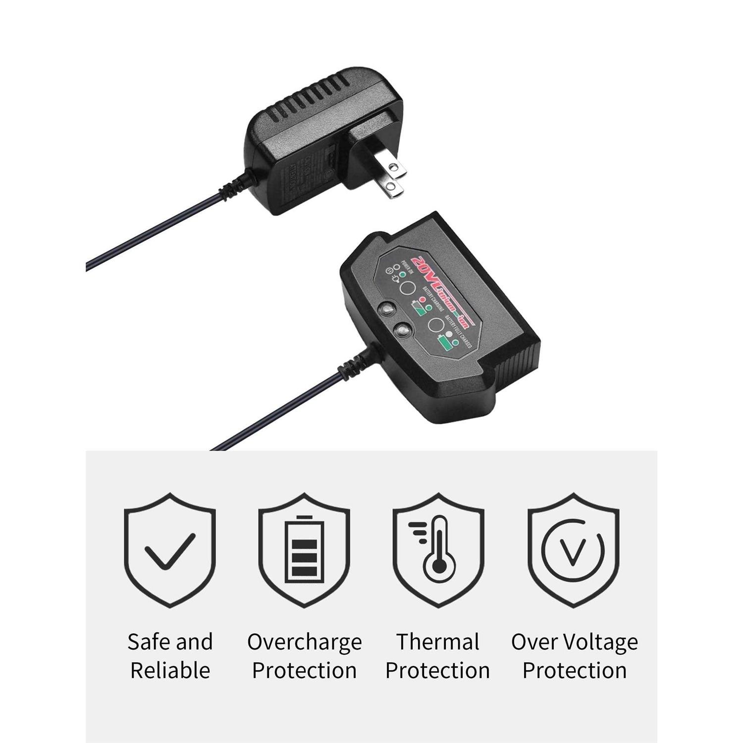 Avid Power 20V Max Lithium Ion Battery Charger Compatible with Avid Power 20V Batteries - Cheap Fitting