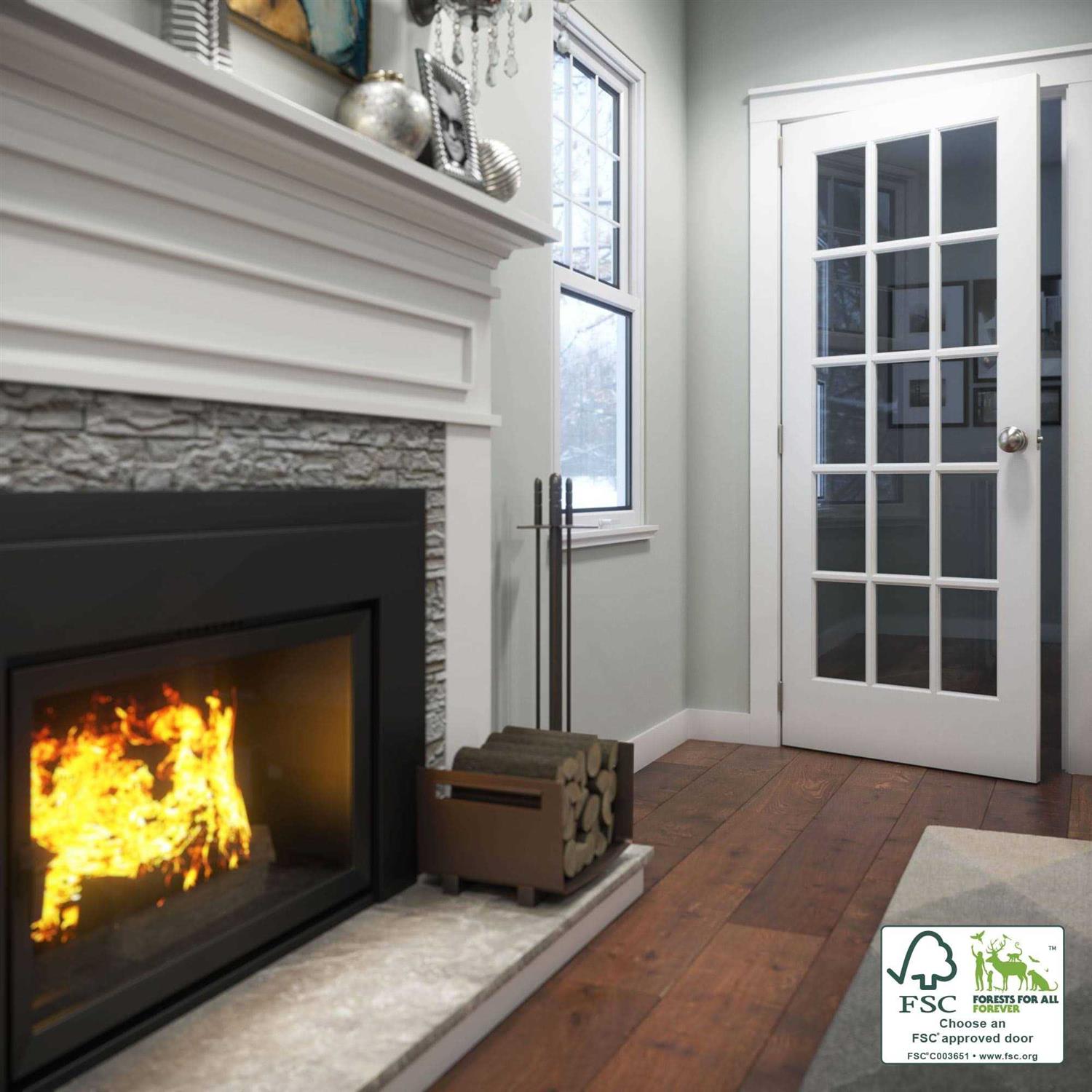 EightDoors 80 inch x 15-Lite French Clear Glass - Cheap Fitting