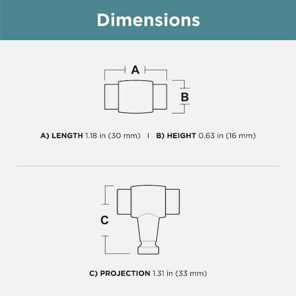 Liberty Modern Wood 1-3/16 in. Matte Black and Rustic Pine Cabinet Bar Knob - Cheap Fitting