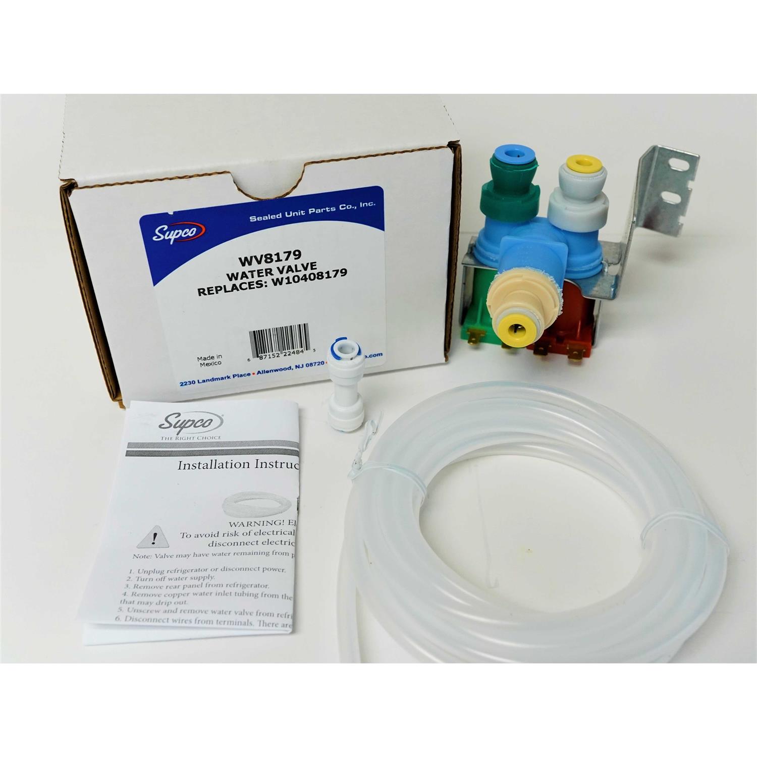 Supco Refrigerator Water Valve for Whirlpool W10408179 - Cheap Fitting