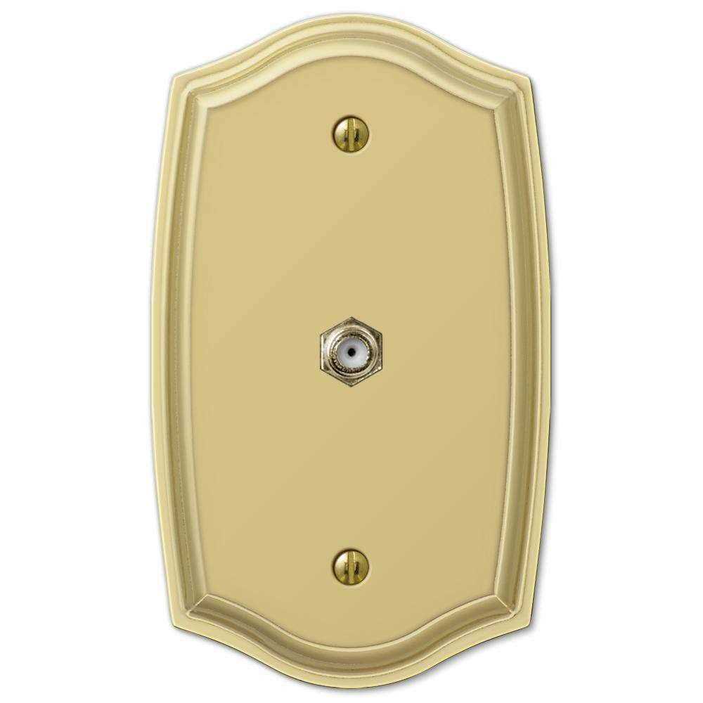 Amerelle 1 Rocker Wallplate Sonoma Polished Brass Steel 159RBR - Cheap Fitting