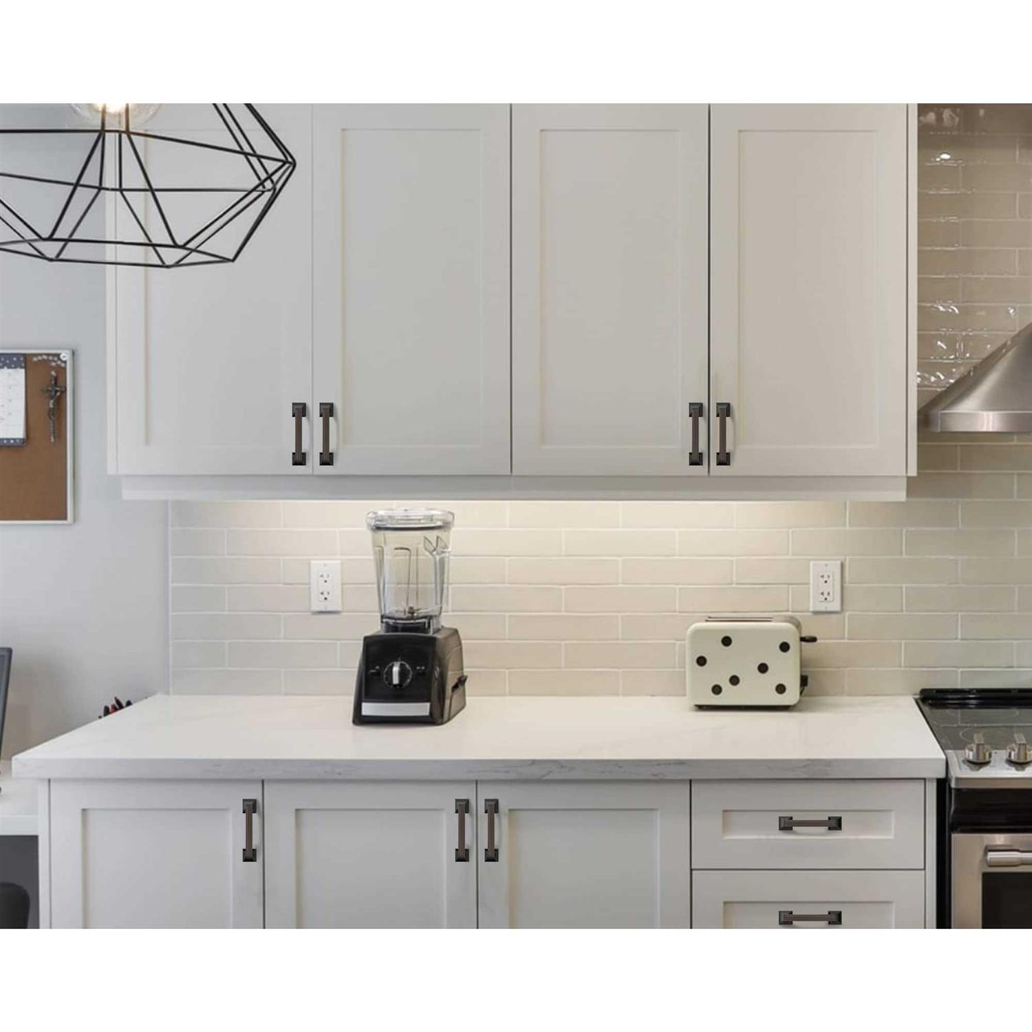 Amerdeco 10 Pack Hole Centers Kitchen Cabinet Pulls Hardware Kitchen Handles for Cabinets Cupboard Handles Drawer - Cheap Fitting