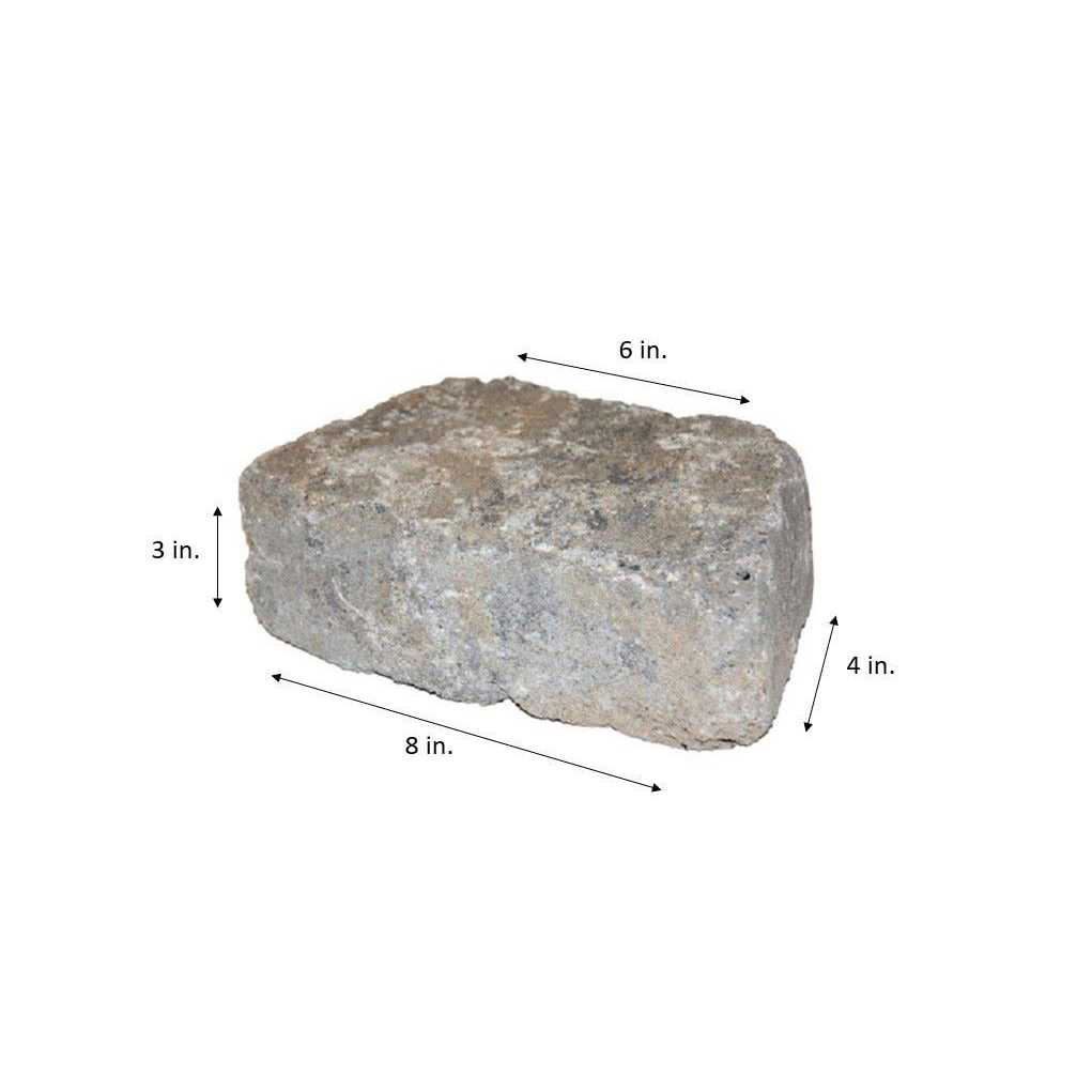 Unbranded 3-in H x 8.2-in L x 4-in D Allegheny Concrete Retaining Wall Block 308283 - Cheap Fitting