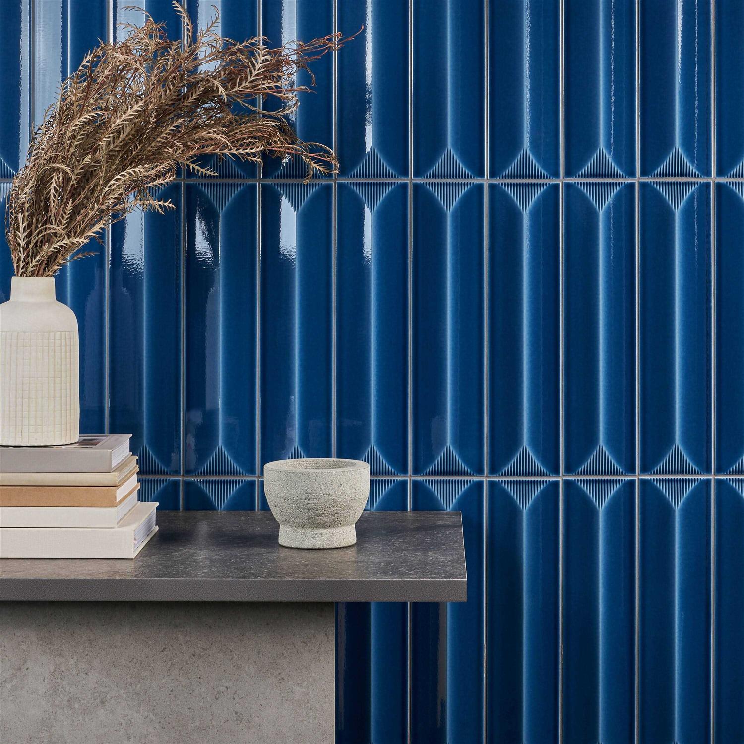 Ivy Hill Tile Colorwave Inflex 4.43 in. x 17.62 in. Polished Crackled Ceramic Wall Tile - Cheap Fitting