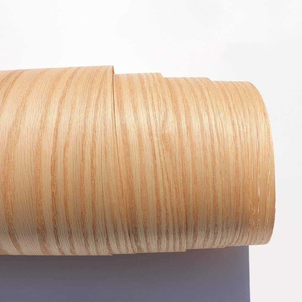 Aibote Natural Red Oak Wood Veneer Sheet 10 mil Restoration Sheets for Speaker Showcase Cabinets Table Shelves Kitchen Furniture - Cheap Fitting