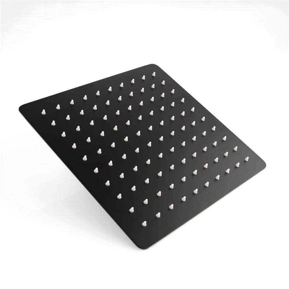 Casainc 1-Spray Patterns with 2.5 GPM Wall Mount Rain Dual Shower Heads in Matte Black - Cheap Fitting