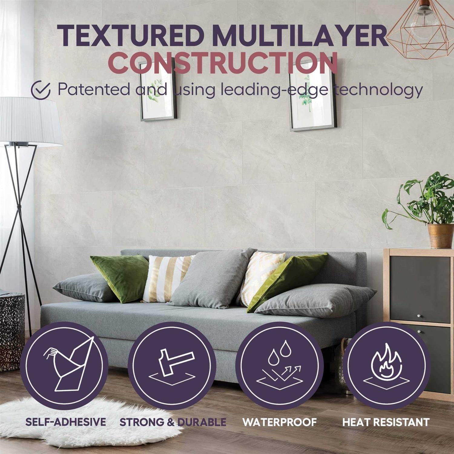 Waterproof Peel and Stick Tiles for Bathroom and Shower, Heat-Resistant Decorative Planks – Noah William Home Peel and Stick Tiles - Cheap Fitting