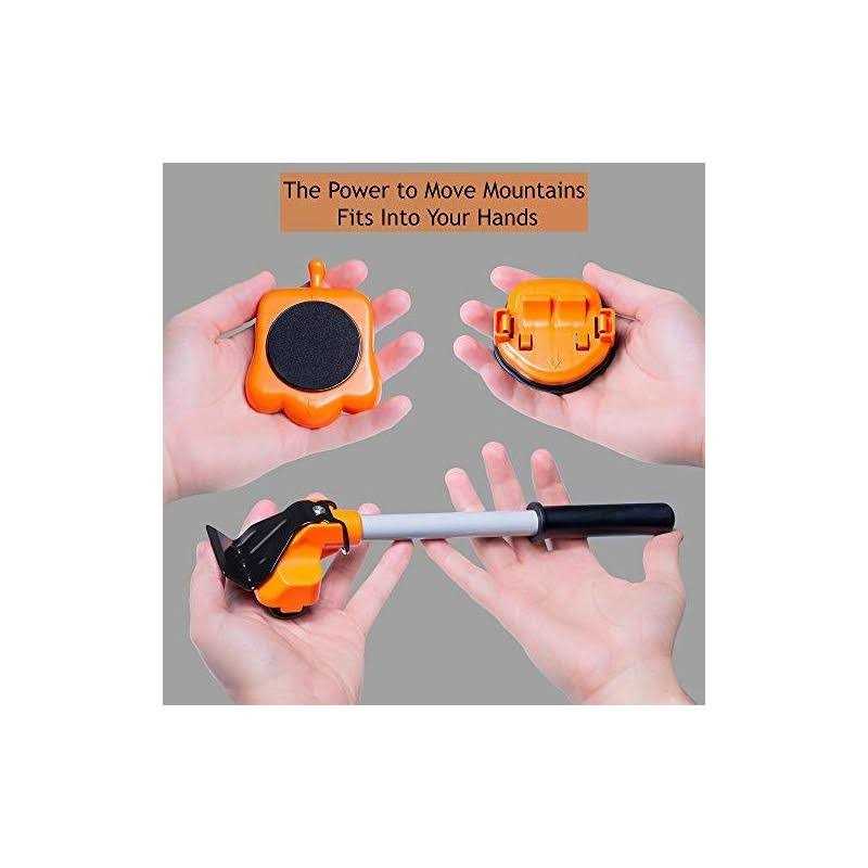 MouZie Heavy Duty Furniture Lifter 4 Appliance Roller Sliders with 660 lbs Load Capacity Wheels + Adjustable Height Lifting Tool Lever Suitable - Cheap Fitting