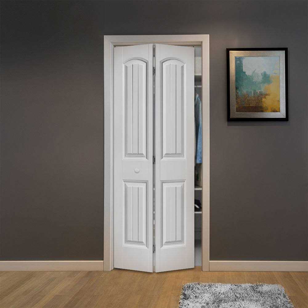 Masonite Cheyenne 2-Panel Camber Top Primed Hollow-Core Smooth Composite Bi-fold Interior Door Masonite - Cheap Fitting