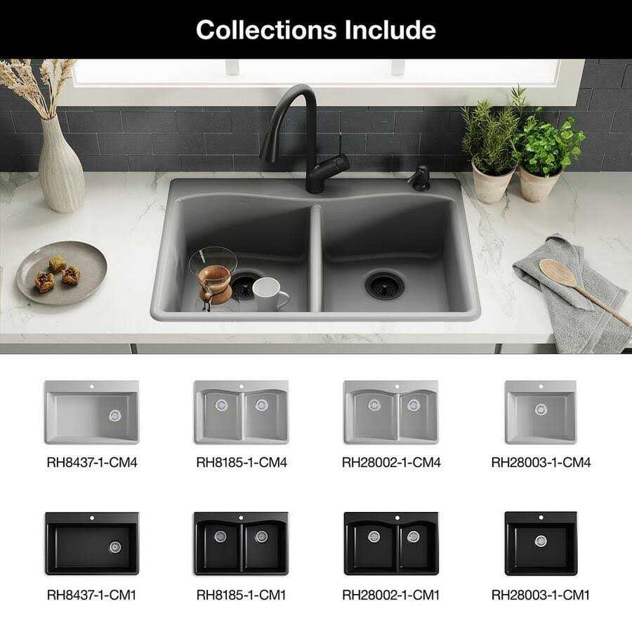 Kohler K-28003-1 Kennon 25 x 22 x 10-5/8 Neoroc top-Mount/undermount single-bowl Kitchen Sink - Cheap Fitting