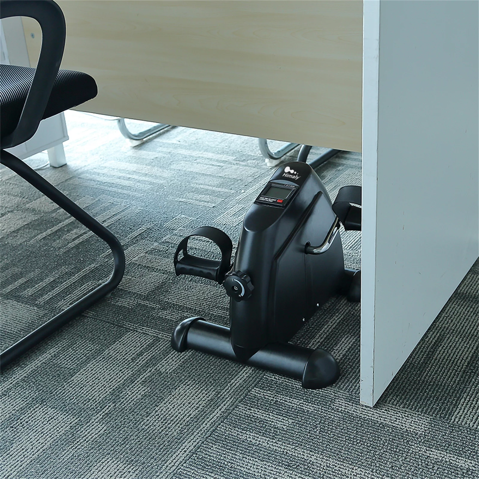 Himaly Mini Exercise Bike, Under Desk Bike Pedal Exerciser with LCD Screen Displays, 240 lbs Black Exercise Peddler - Cheap Fitting