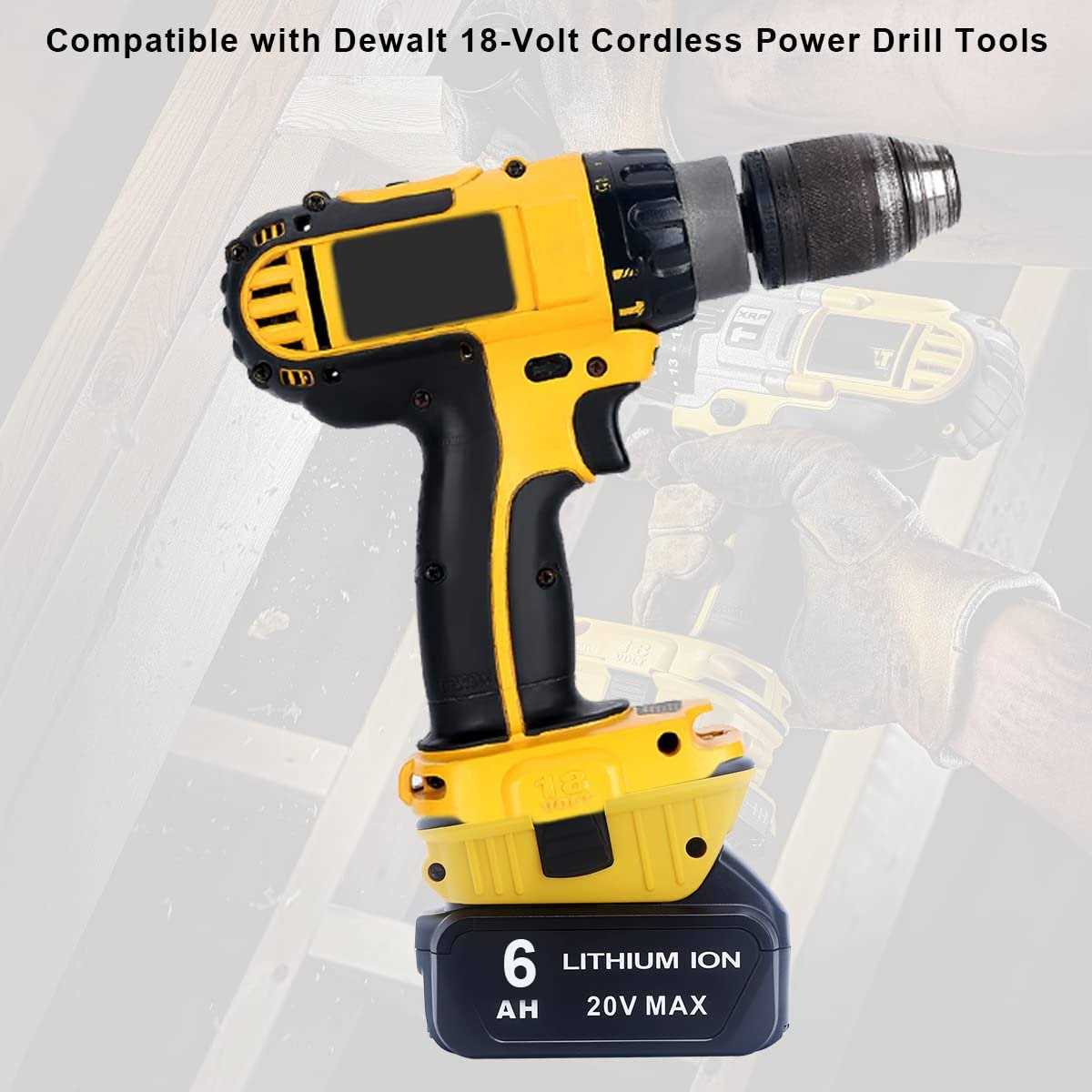 Elefly 2 Pack 18V to 20V Adapter DCA1820 Compatible with Dewalt 20V Lithium Battery DCB206 DCB204 DCB203 - Cheap Fitting