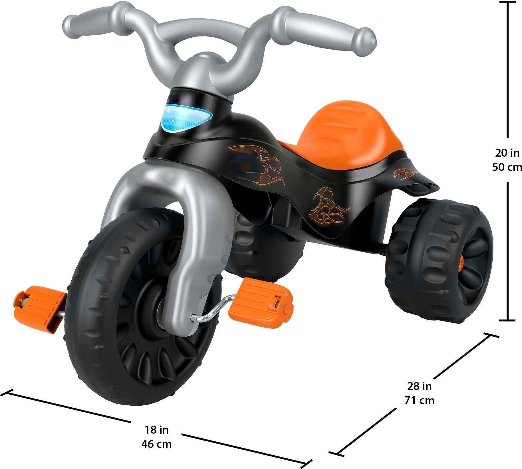 Harley-Davidson Toddler Tricycle Tough Trike Bike with Handlebar Grips and Storage for Kids - Cheap Fitting