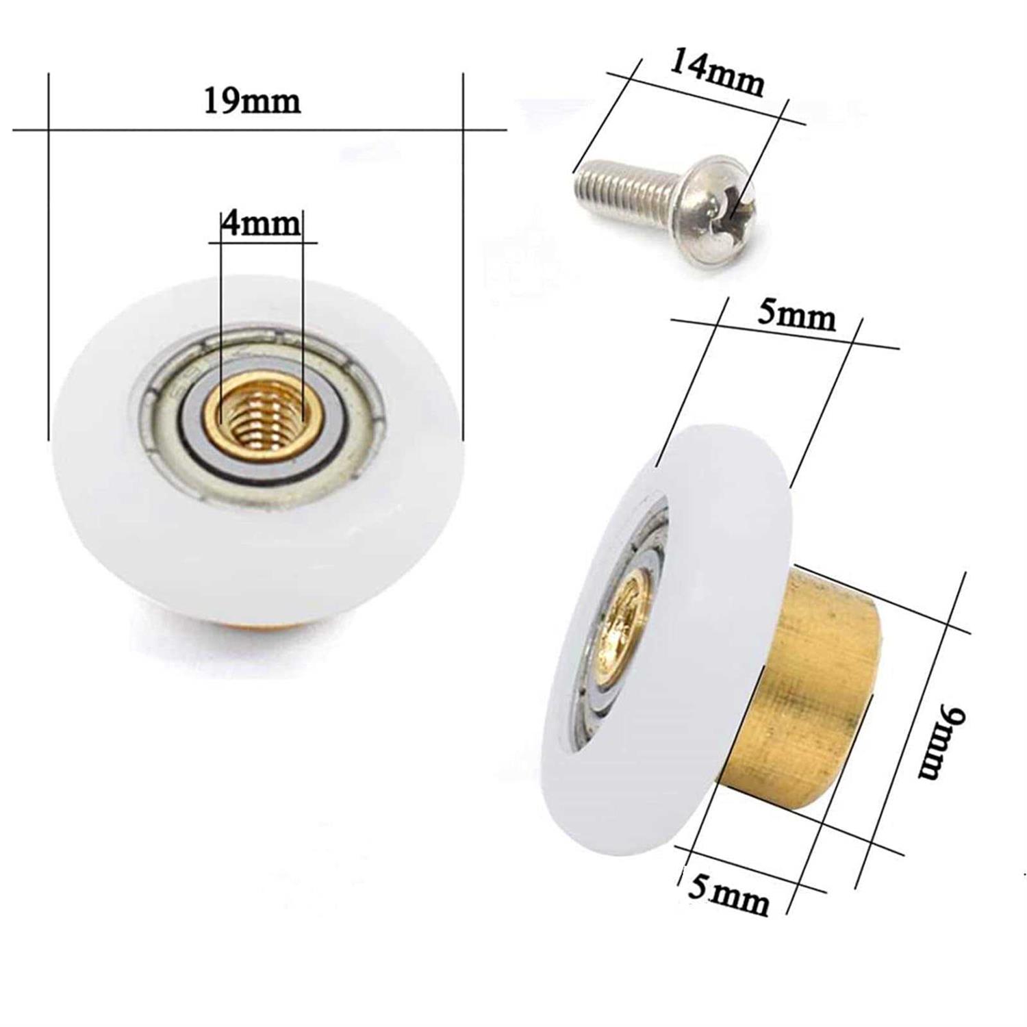 4 Sets Shower Door Rollers Runners Wheels Replacement Part Bathroom Glass Shower Sliding Door - Cheap Fitting