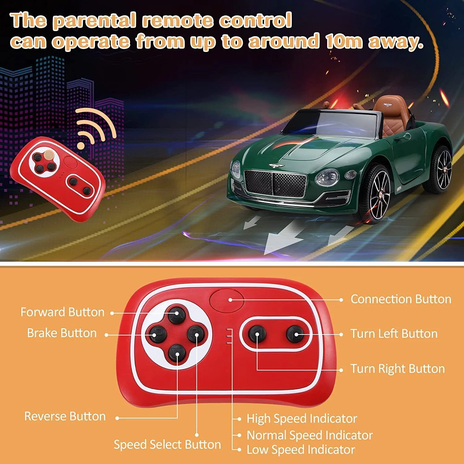 Kids Bentley Style GT Coupe EXP12 12V Battery Ride On Car Electric 2.4G Remote Control White - Cheap Fitting