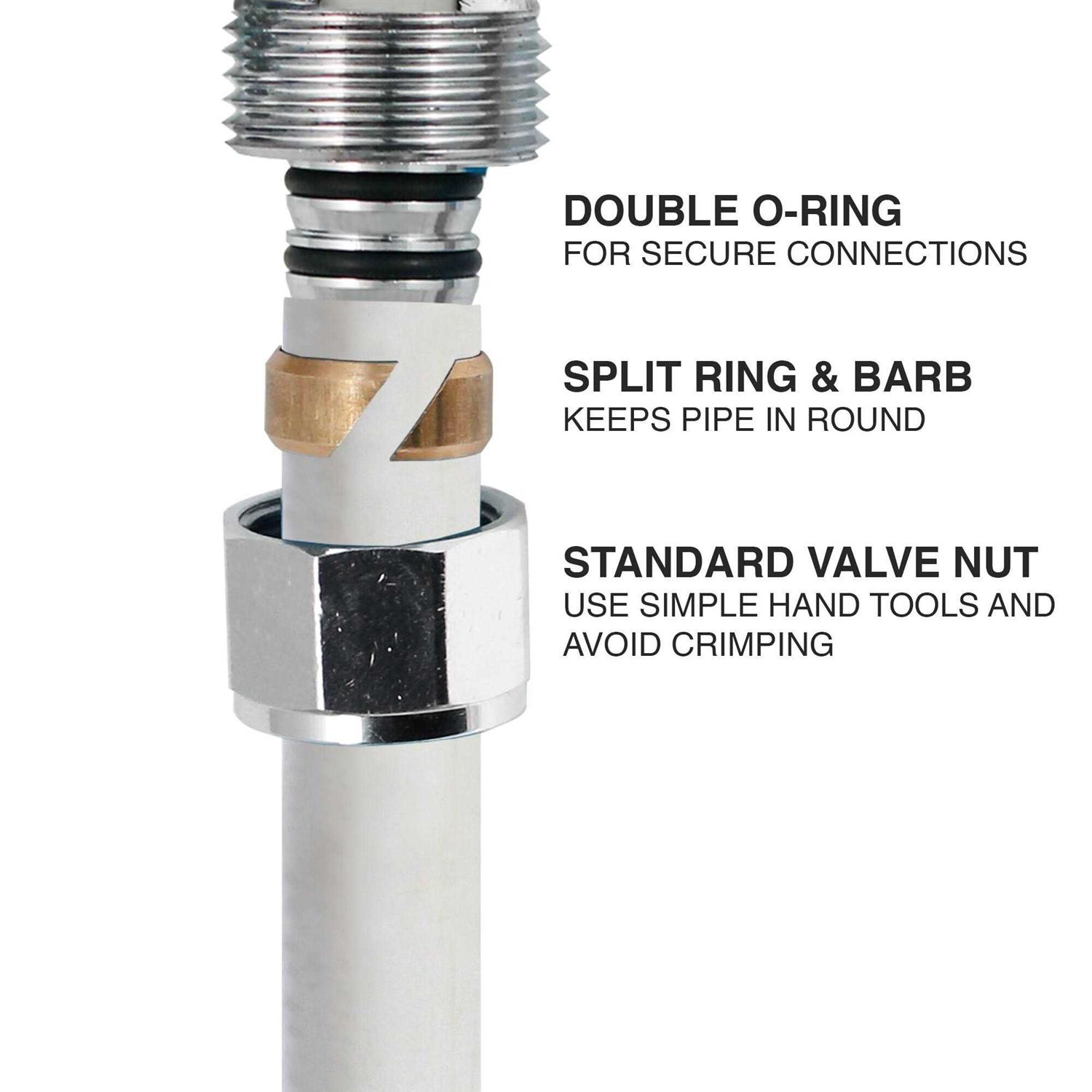 Plumb Pak No Crimp PEX Straight Valve 1/2 in. x 3/8 PP2887EZ - Cheap Fitting