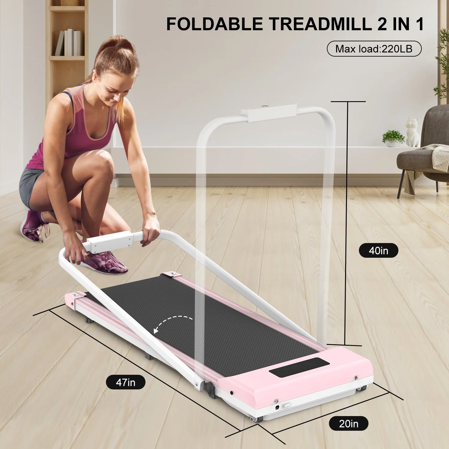 Home Fitness Code Treadmills for Home, Ultra Slim Under Desk Treadmill for Home/Office, No Assembly Required, Black - Cheap Fitting