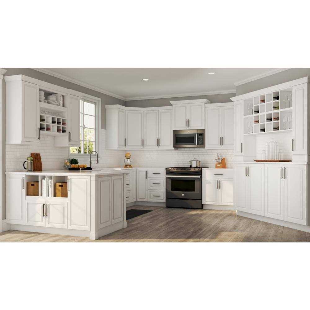 Hampton Bay KAIE4835X-SW 48 in. W x 34.5 in. H End Panel in Satin White - Cheap Fitting